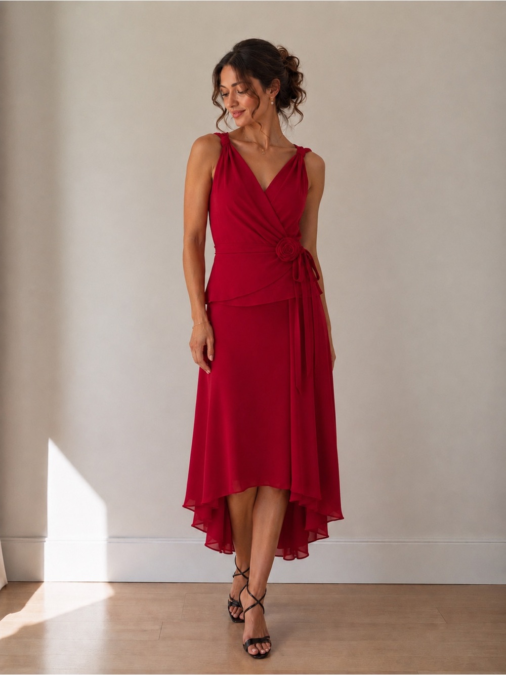 Liz Claiborne Red High-Low two piece Dress